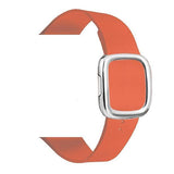 Modern Apple Watch Leather Loop  Band Sunset | Silver / 44mm | 42mm The Ambiguous Otter