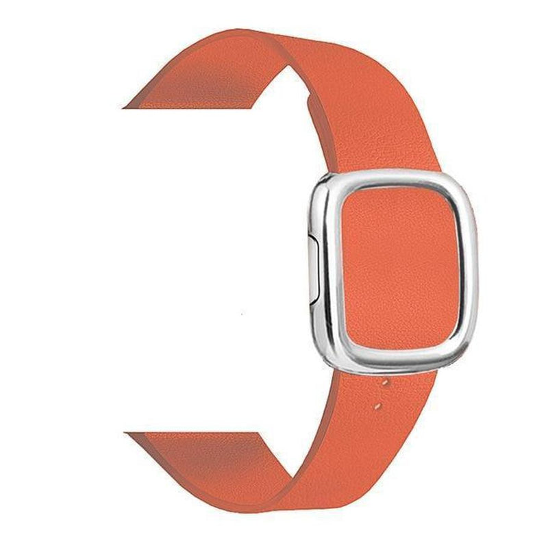Modern Apple Watch Leather Loop  Band Sunset | Silver / 44mm | 42mm The Ambiguous Otter
