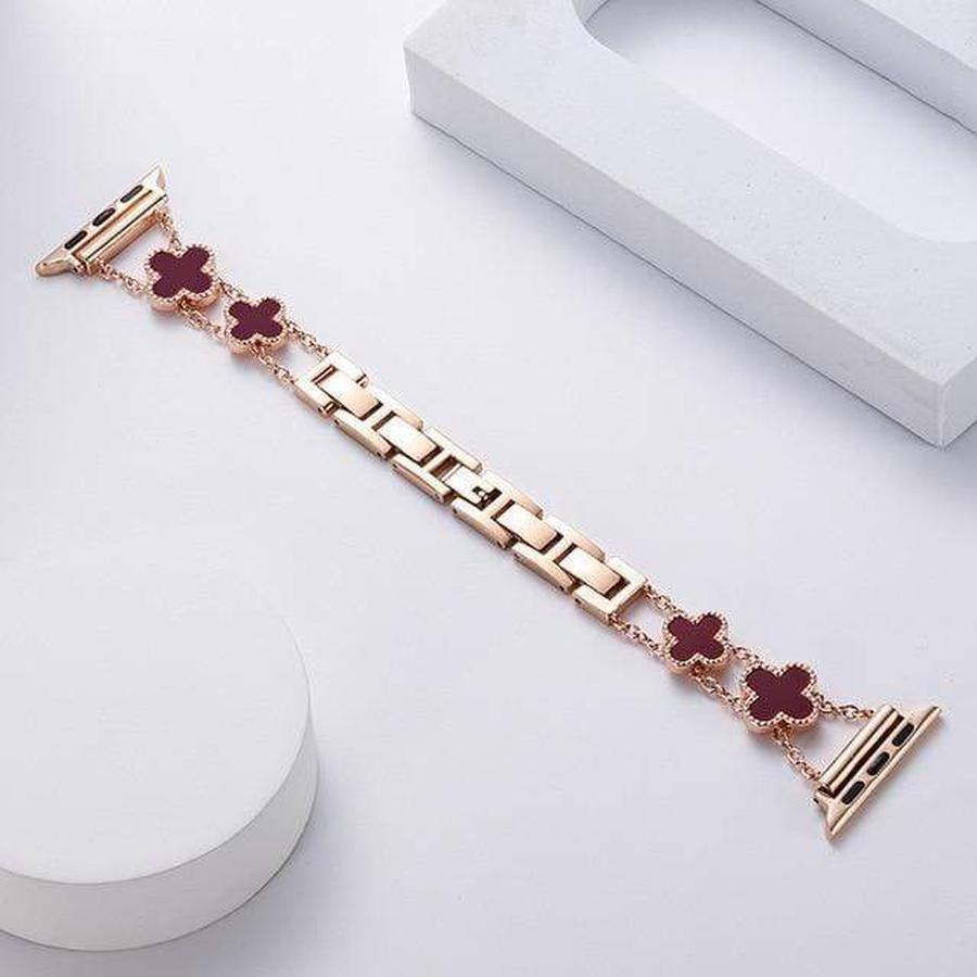 Montgomery Apple Watch Bracelet Band Rose Gold | Wine Red / 44mm The Ambiguous Otter