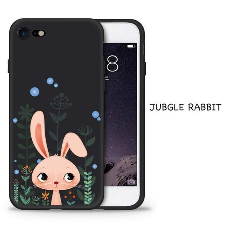 October Galaxy Hand Painted iPhone Case For iPhone XS / Jungle Rabbit The Ambiguous Otter