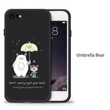 October Galaxy Hand Painted iPhone Case For iPhone XS / Umbrella Bear The Ambiguous Otter