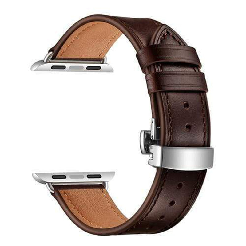 Olamoira Apple Watch Leather Band China / Dark Brown | Silver / 40mm The Ambiguous Otter