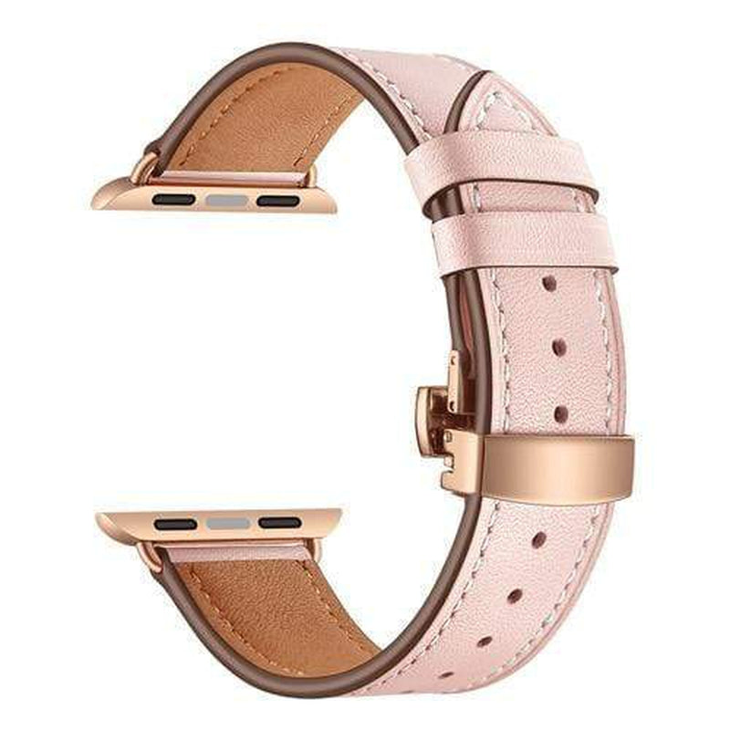 Olamoira Apple Watch Leather Band China / Pink | Rose Gold / 44mm The Ambiguous Otter