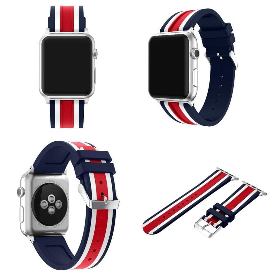 Otter's Athleisure Apple Watch Band blue white red / 38mm The Ambiguous Otter