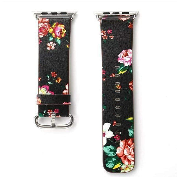 Otter's Exclusive Floral Apple Watch Band black red / 38mm | 40mm The Ambiguous Otter