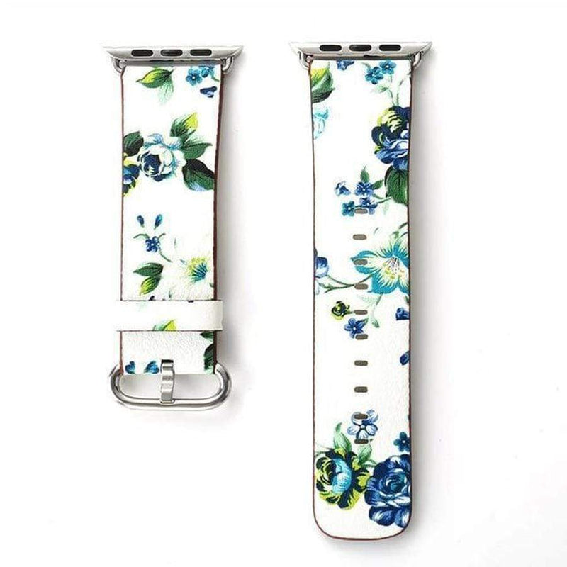 Otter's Exclusive Floral Apple Watch Band white green / 38mm | 40mm The Ambiguous Otter