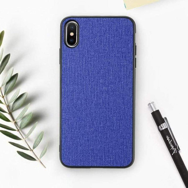 Otter's Fabric Silicone iPhone Case For iPhone X / Dark Blue The Ambiguous Otter