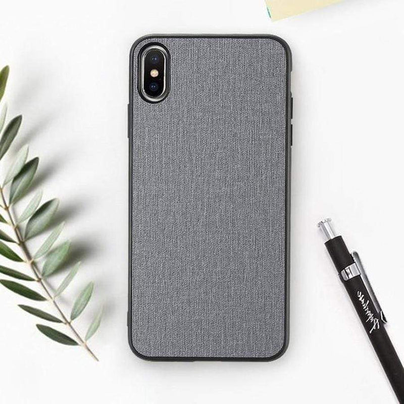 Otter's Fabric Silicone iPhone Case For iPhone X / Gray The Ambiguous Otter