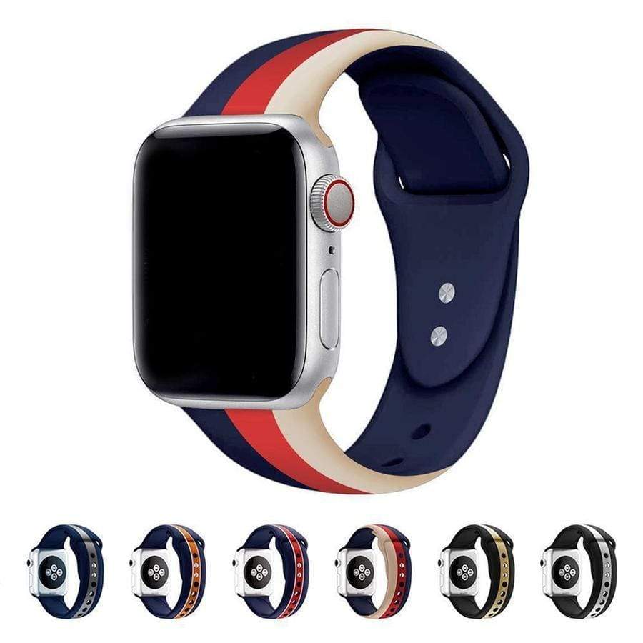 Otter Stripes Apple Watch Soft Silicone Sports Band The Ambiguous Otter