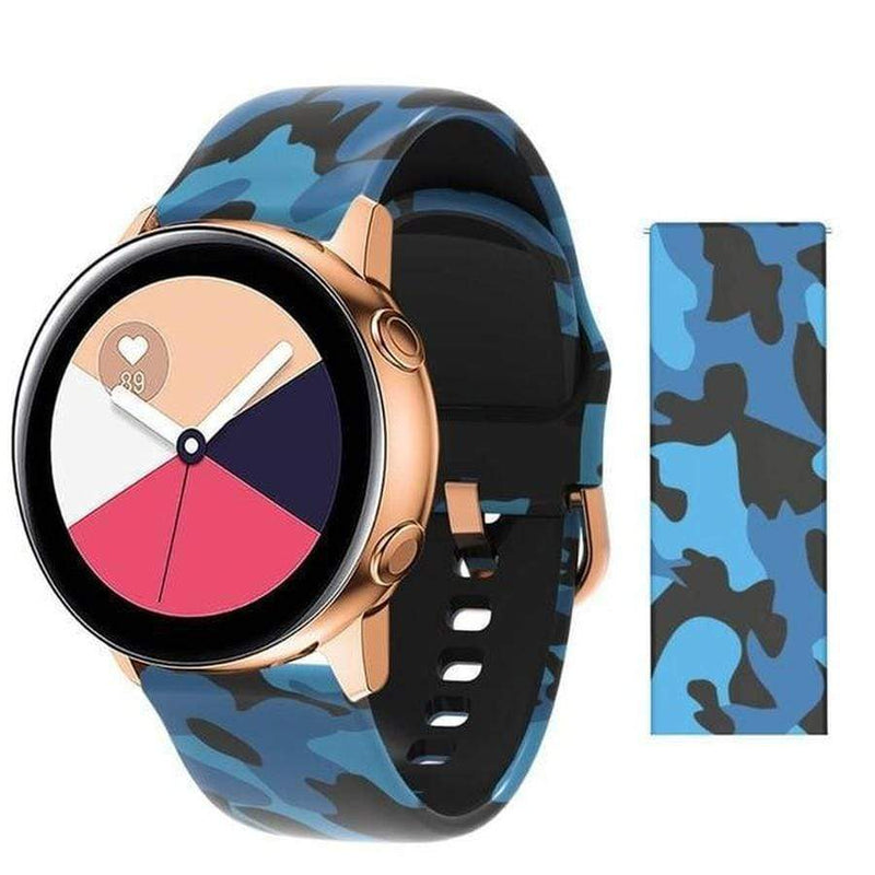 Otter X Samsung Galaxy Silicone Watch Band Camouflage Blue / Galaxy 42 - 20mm The Ambiguous Otter