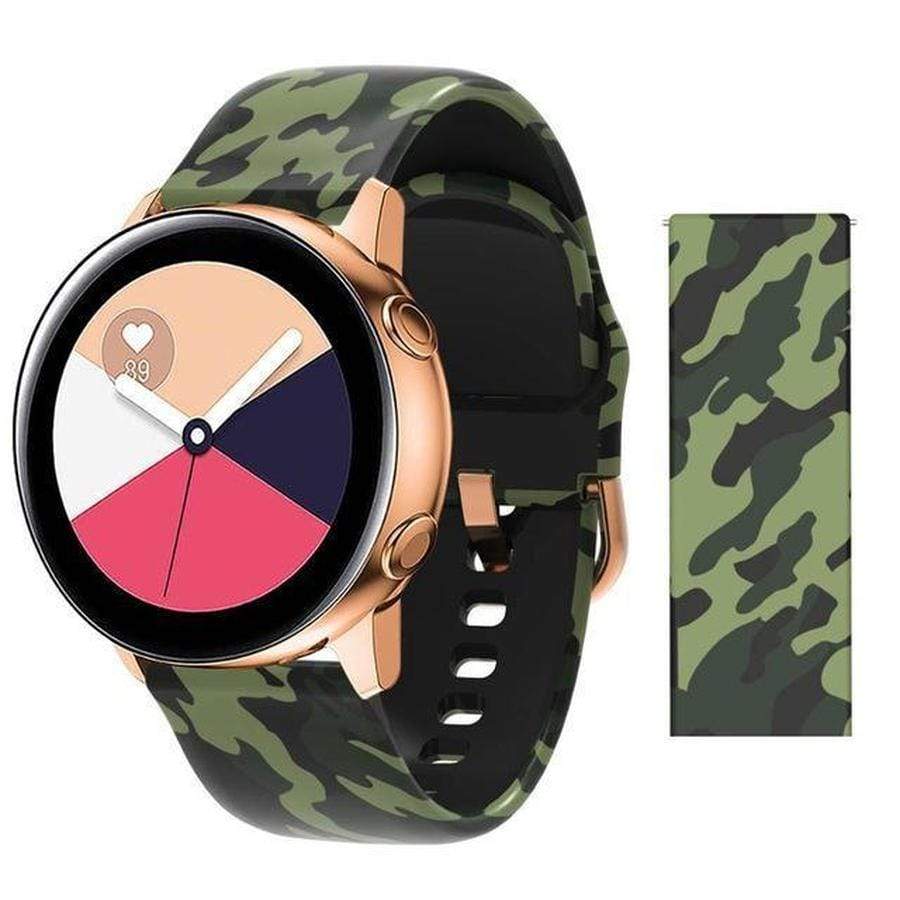 Otter X Samsung Galaxy Silicone Watch Band Camouflage Green / Garmin vivoactive 3 The Ambiguous Otter