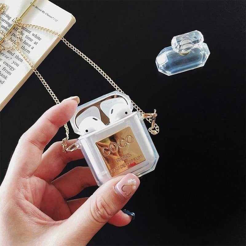 Perfume Bottle AirPods Case AirPods | Transparent + Chain The Ambiguous Otter
