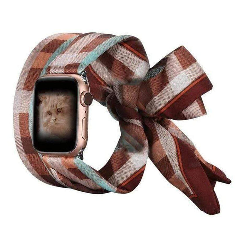 Petunia Ascot Apple Watch Scarf Band Toffee Cake / 42mm | 44mm The Ambiguous Otter