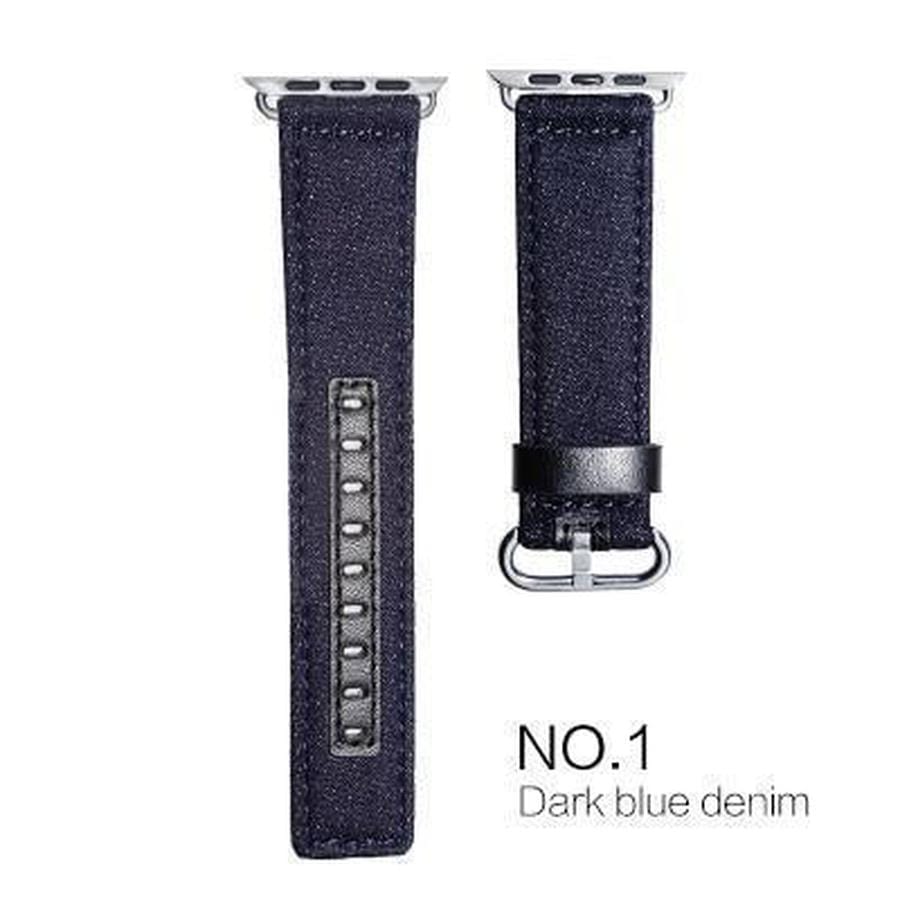 Premium Genuine Leather & Denim Apple Watch Band NO1 / 42mm The Ambiguous Otter