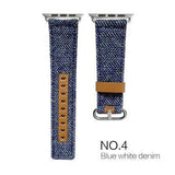Premium Genuine Leather & Denim Apple Watch Band NO4 / 42mm The Ambiguous Otter
