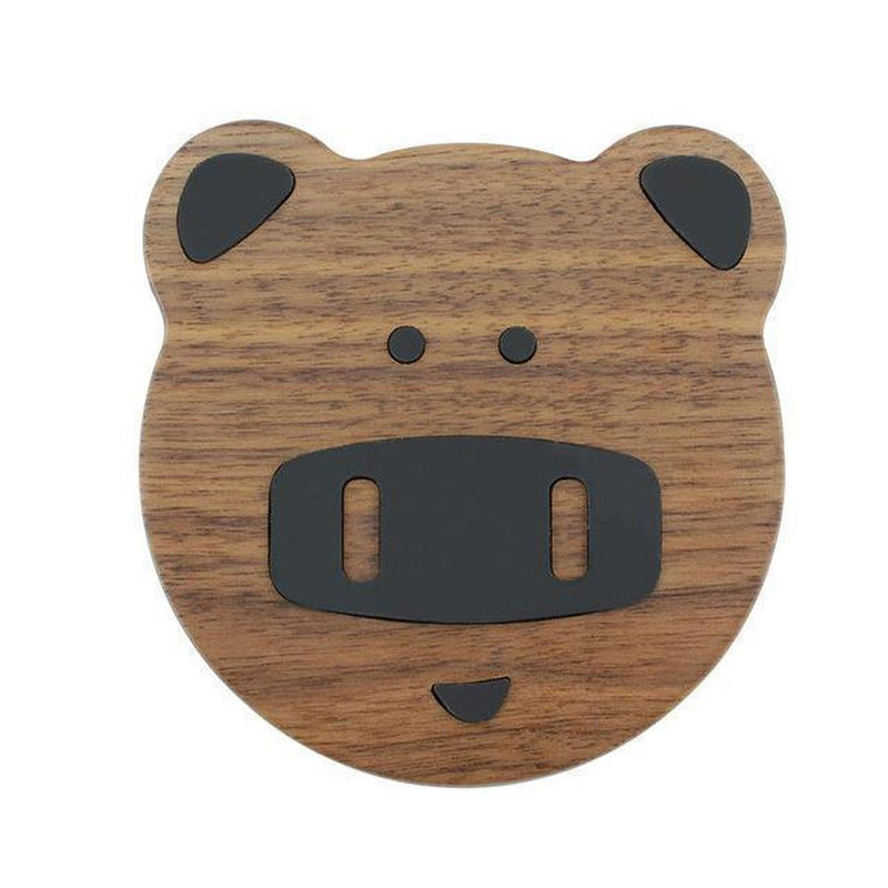 Premium Handmade Wooden Wireless Charging Pad | Animal Series Pig The Ambiguous Otter