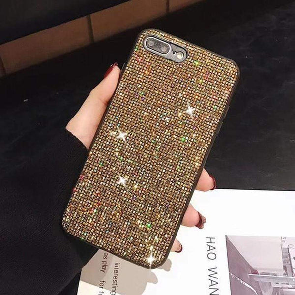 Rhinestone Encrusted iPhone Case Gold / For iPhone 6 6s The Ambiguous Otter