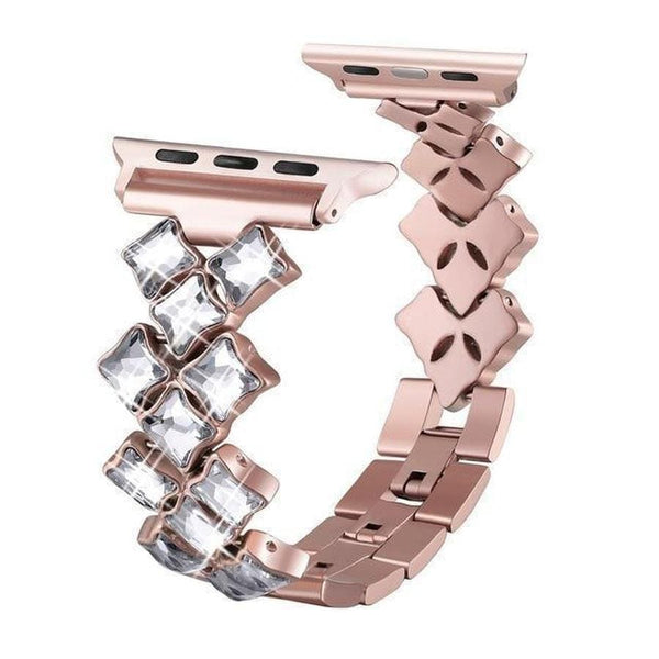 Scarlett Sparkly Crystal Apple Watch Band Rose Gold Crystal / 38mm | 40mm The Ambiguous Otter