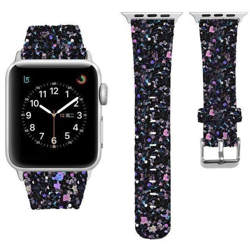 Shimmer Glimmer Apple Watch Glitter Band Black / 38mm | 40mm The Ambiguous Otter