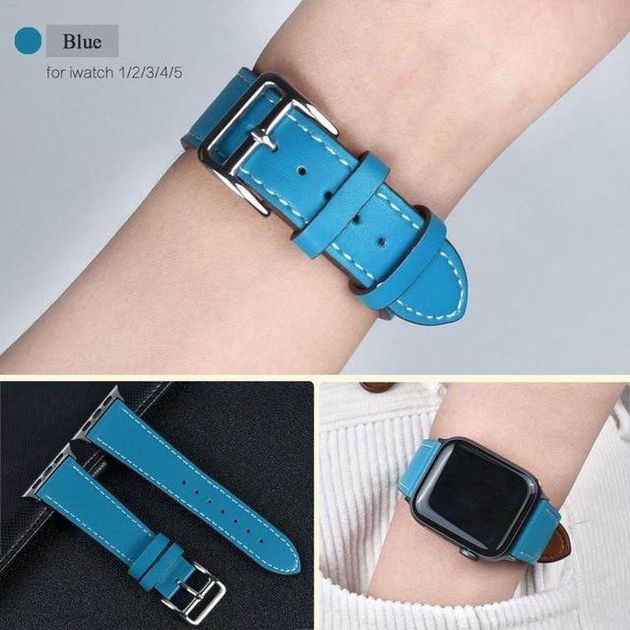 Single Tour Apple Watch Leather Band Blue / for 38mm and 40mm The Ambiguous Otter