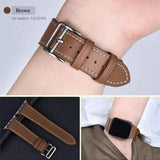 Single Tour Apple Watch Leather Band Brown / for 38mm and 40mm The Ambiguous Otter