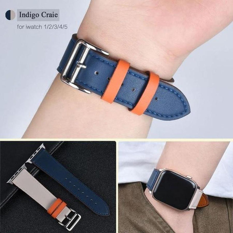 Single Tour Apple Watch Leather Band Indigo Craie / for 38mm and 40mm The Ambiguous Otter