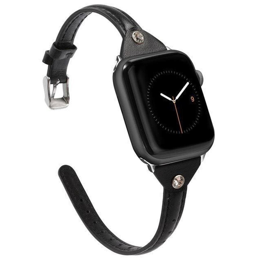 Skinny Girl Apple Watch Leather Band Black / 38mm 40mm The Ambiguous Otter