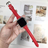 Skinny Nebula Apple Watch Leather Band Red / 44mm The Ambiguous Otter