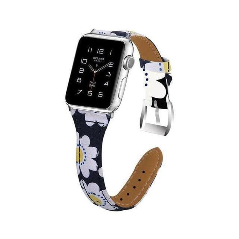 Skinny Strap Apple Watch Genuine Leather Band Daisy / 38mm | 40mm The Ambiguous Otter
