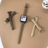 Slim Earthy Tone Apple Watch Leather Band The Ambiguous Otter