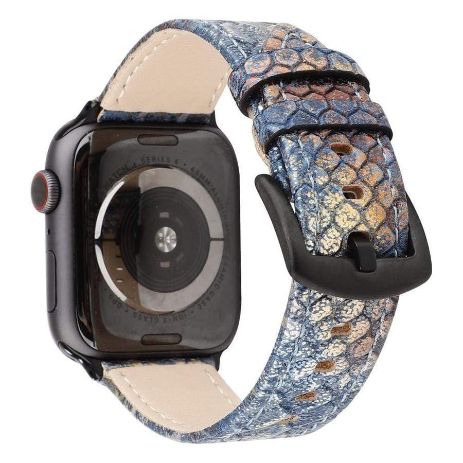 Snake Skin Apple Watch Leather Band The Ambiguous Otter