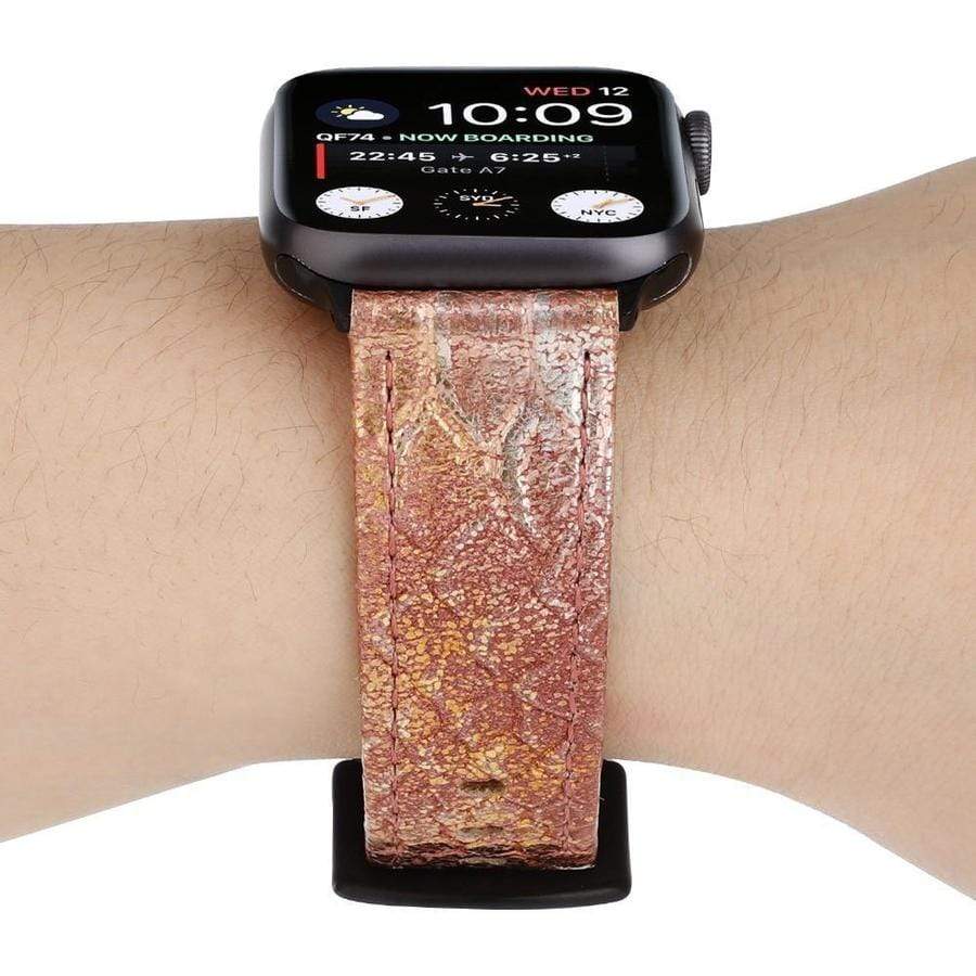 Snake Skin Apple Watch Leather Band The Ambiguous Otter