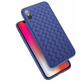 Soft Grid Weaving iPhone Case Blue / For iPhone X The Ambiguous Otter