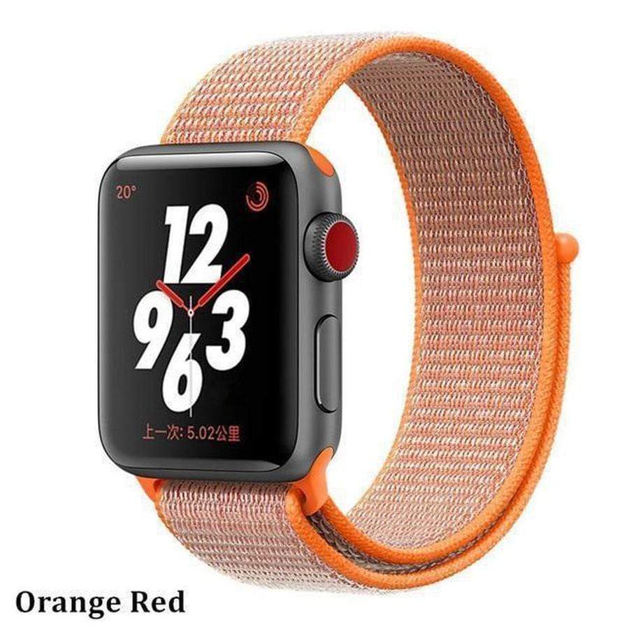 Sport Loop Breathable Apple Watch Band Orange Red / 42mm | 44mm The Ambiguous Otter