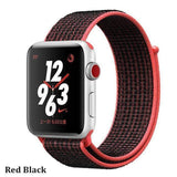 Sport Loop Breathable Apple Watch Band Red Black / 42mm | 44mm The Ambiguous Otter