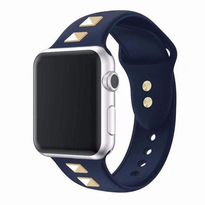 Studded Silicone Apple Watch Sports Band navy / 38mm The Ambiguous Otter