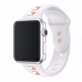 Studded Silicone Apple Watch Sports Band white / 38mm The Ambiguous Otter