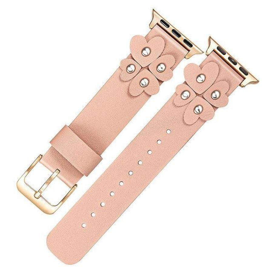 Thumbelina Flower Heart Apple Watch Leather Band Rose / 38mm The Ambiguous Otter