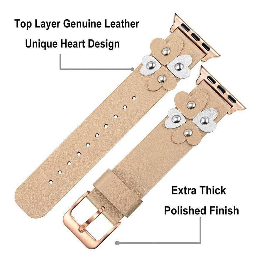 Thumbelina Flower Heart Apple Watch Leather Band The Ambiguous Otter