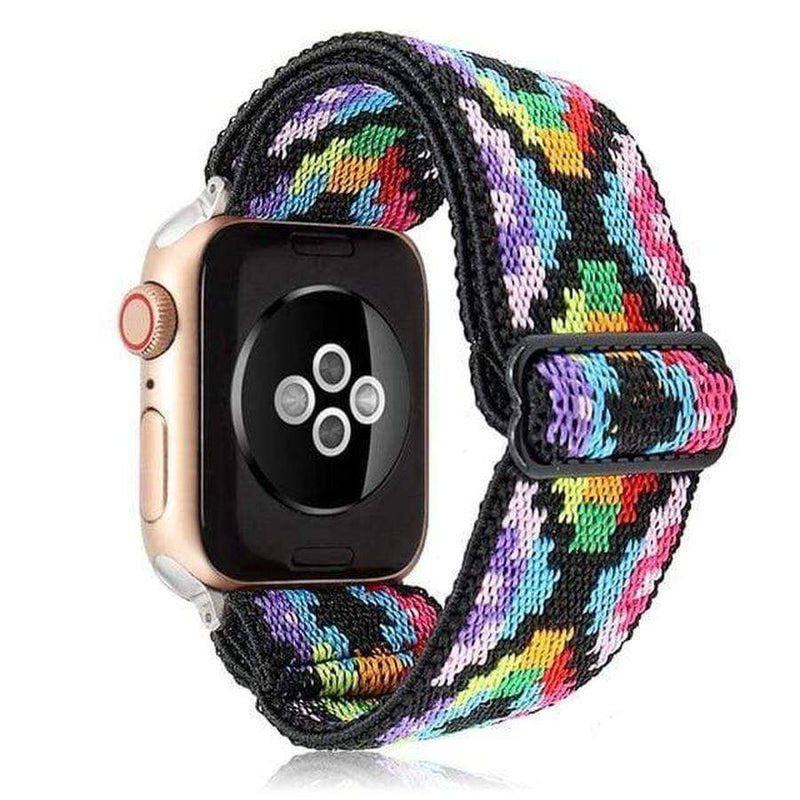 Tribal Print Apple Watch Stretchy Loop Band Wendat / 38mm | 40mm The Ambiguous Otter
