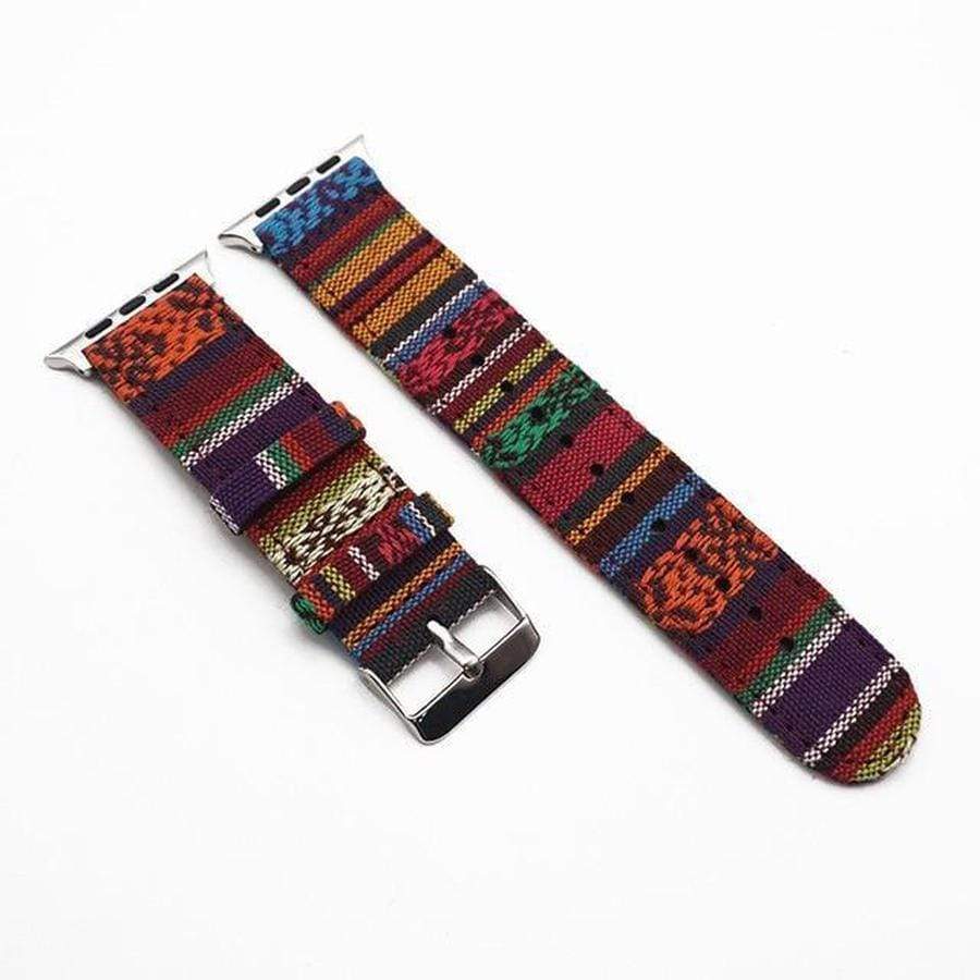 Tribal X Handmade Apple Watch Fabric Band Genka | Silver Buckle / 38mm | 40mm The Ambiguous Otter