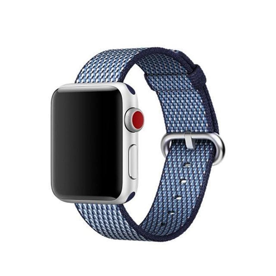Woven Nylon Apple Watch Band lattice deep blue / 42mm The Ambiguous Otter