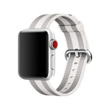 Woven Nylon Apple Watch Band stripe white / 42mm The Ambiguous Otter
